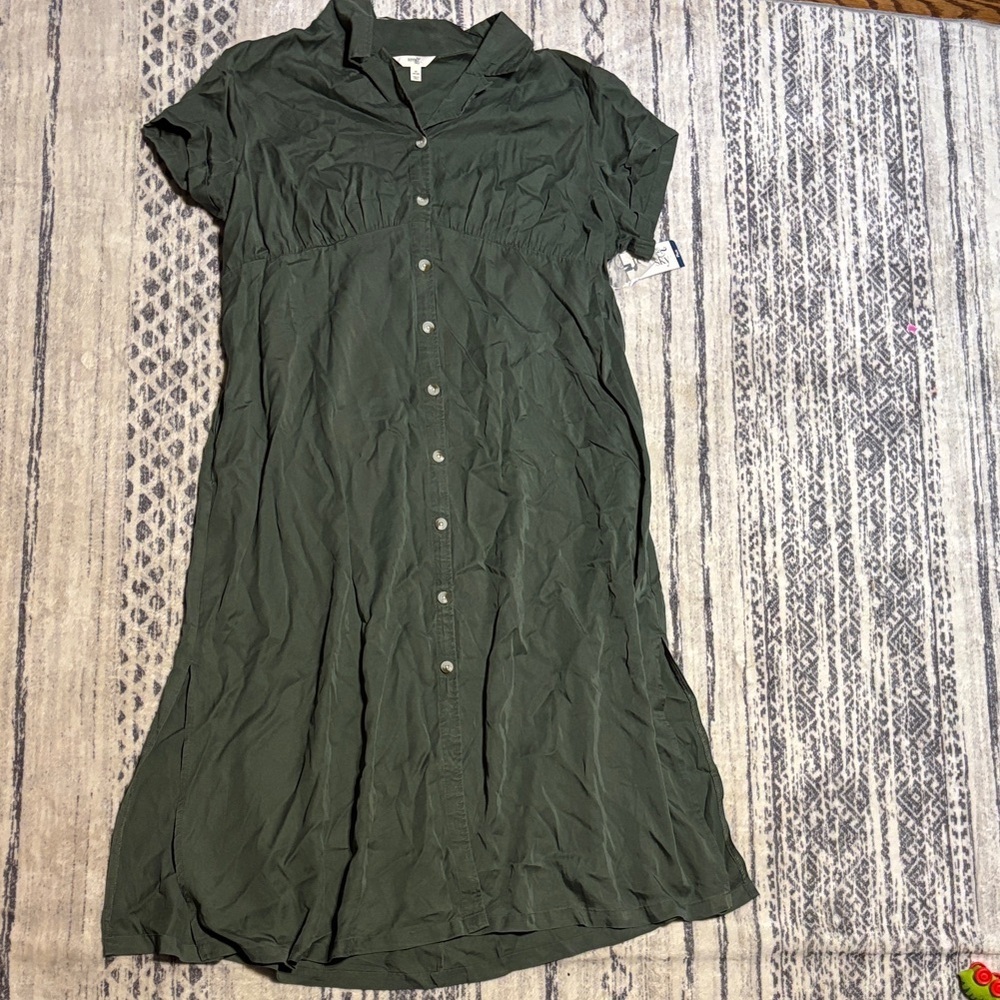 Terra & Sky Dark Green Midi Dress